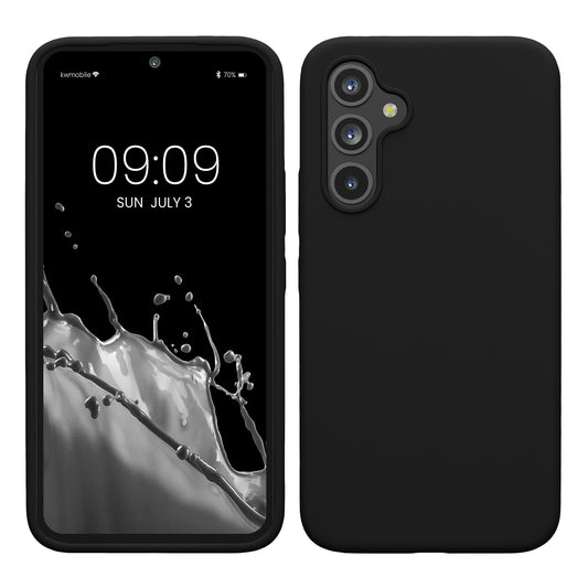 kwmobile Hülle kompatibel mit Samsung Galaxy A54 5G Hülle - dünnes Silikon Handy Case - Handyhülle weiche Oberfläche - kabelloses Laden - Schwarz Schwarz  