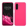 kwmobile Hülle kompatibel mit Samsung Galaxy A17 4G / 5G Hülle - Silikon Handy Case - Handyhülle weiche Oberfläche - kabelloses Laden - Neon Pink Neon Pink  