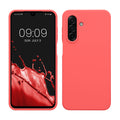 kwmobile Hülle kompatibel mit Samsung Galaxy A17 4G / 5G Hülle - Silikon Handy Case - Handyhülle weiche Oberfläche - kabelloses Laden - Neon Koralle Neon Koralle  