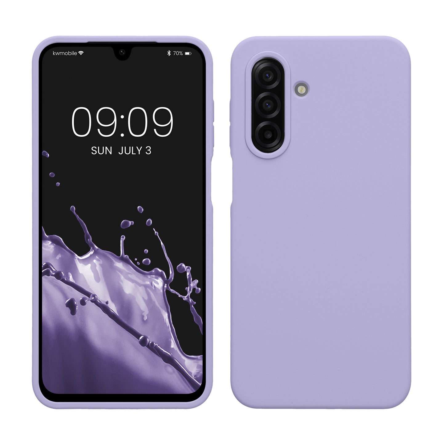 kwmobile Hülle kompatibel mit Samsung Galaxy A17 4G / 5G Hülle - Silikon Handy Case - Handyhülle weiche Oberfläche - kabelloses Laden - Lavendel Lavendel  