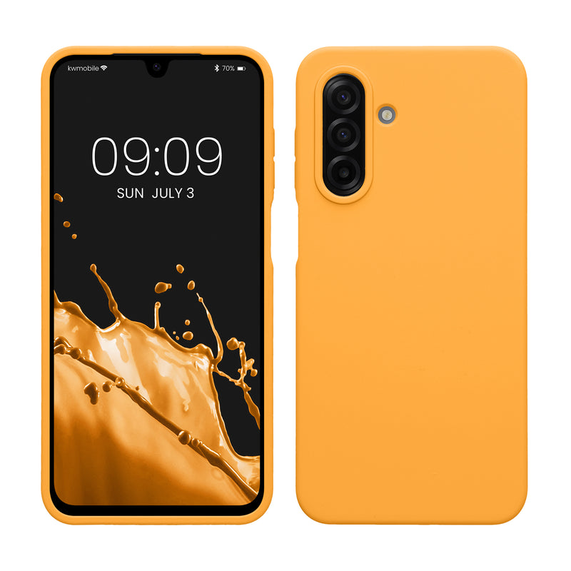 kwmobile Hülle kompatibel mit Samsung Galaxy A17 4G / 5G Hülle - Silikon Handy Case - Handyhülle weiche Oberfläche - kabelloses Laden - Fruity Orange Fruity Orange  