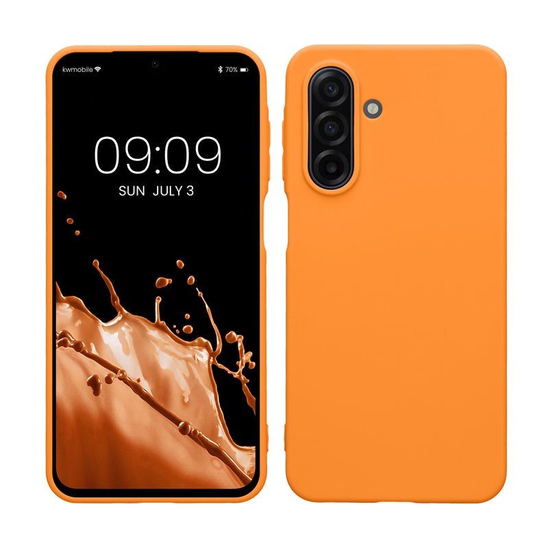 kwmobile Hülle kompatibel mit Samsung Galaxy A17 4G / 5G Hülle - weiches TPU Silikon Case - Cover geeignet für kabelloses Laden - Fruity Orange Fruity Orange  