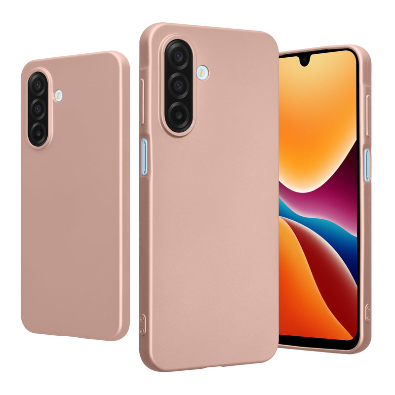 kwmobile Case for Samsung Galaxy A17 4G / 5G - Metallic Shimmering Silicone Cover - Protective Case
