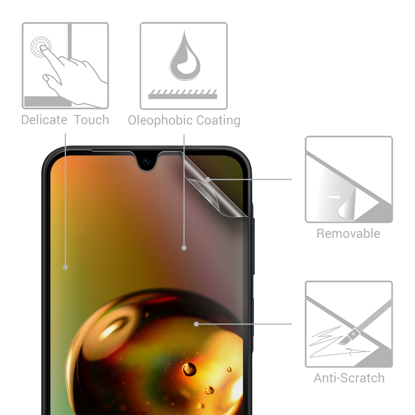 3x Matte Screen Protector compatible with Samsung Galaxy A17 4G / 5G