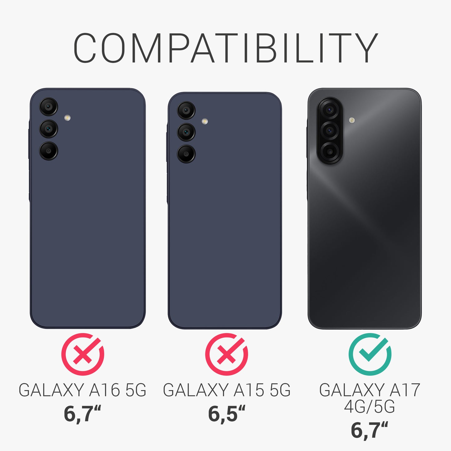 3x Matte Screen Protector compatible with Samsung Galaxy A17 4G / 5G