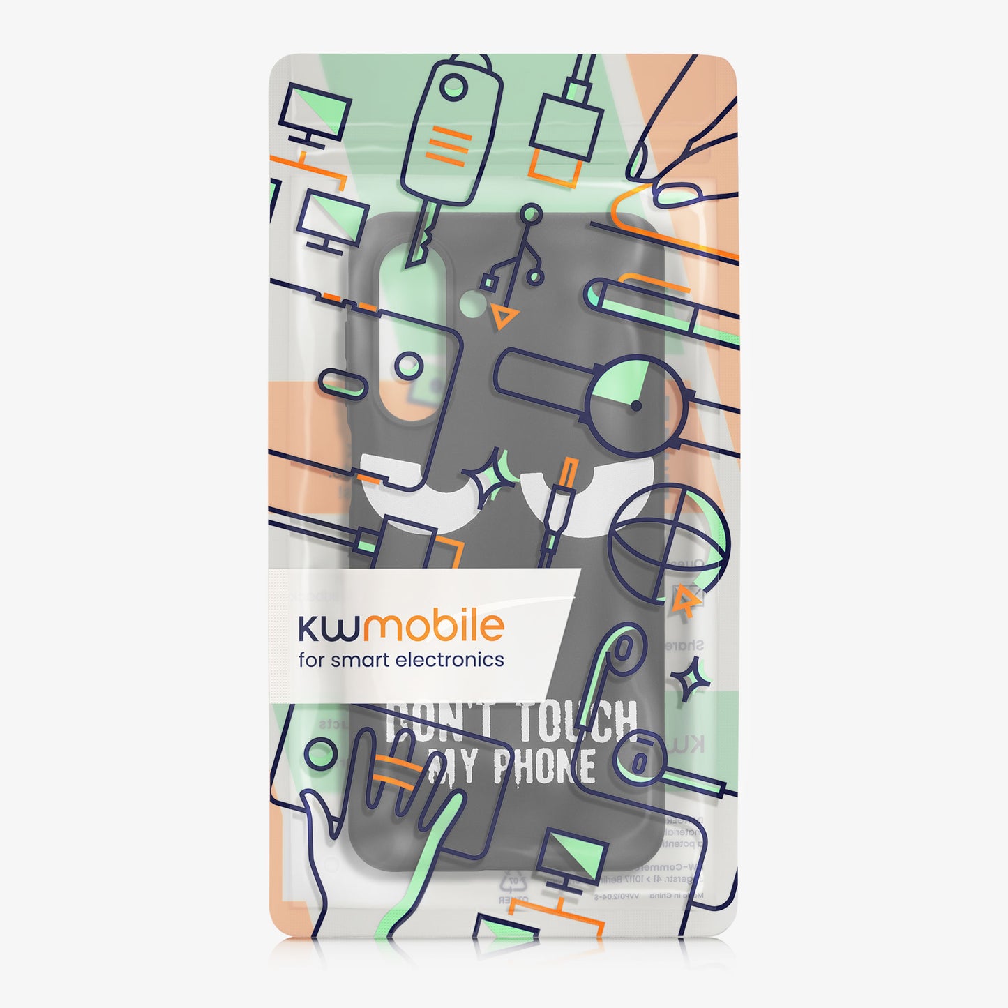 kwmobile Case Compatible with Samsung Galaxy A17 4G / 5G - Silicone Phone Case - Don't touch my Phone