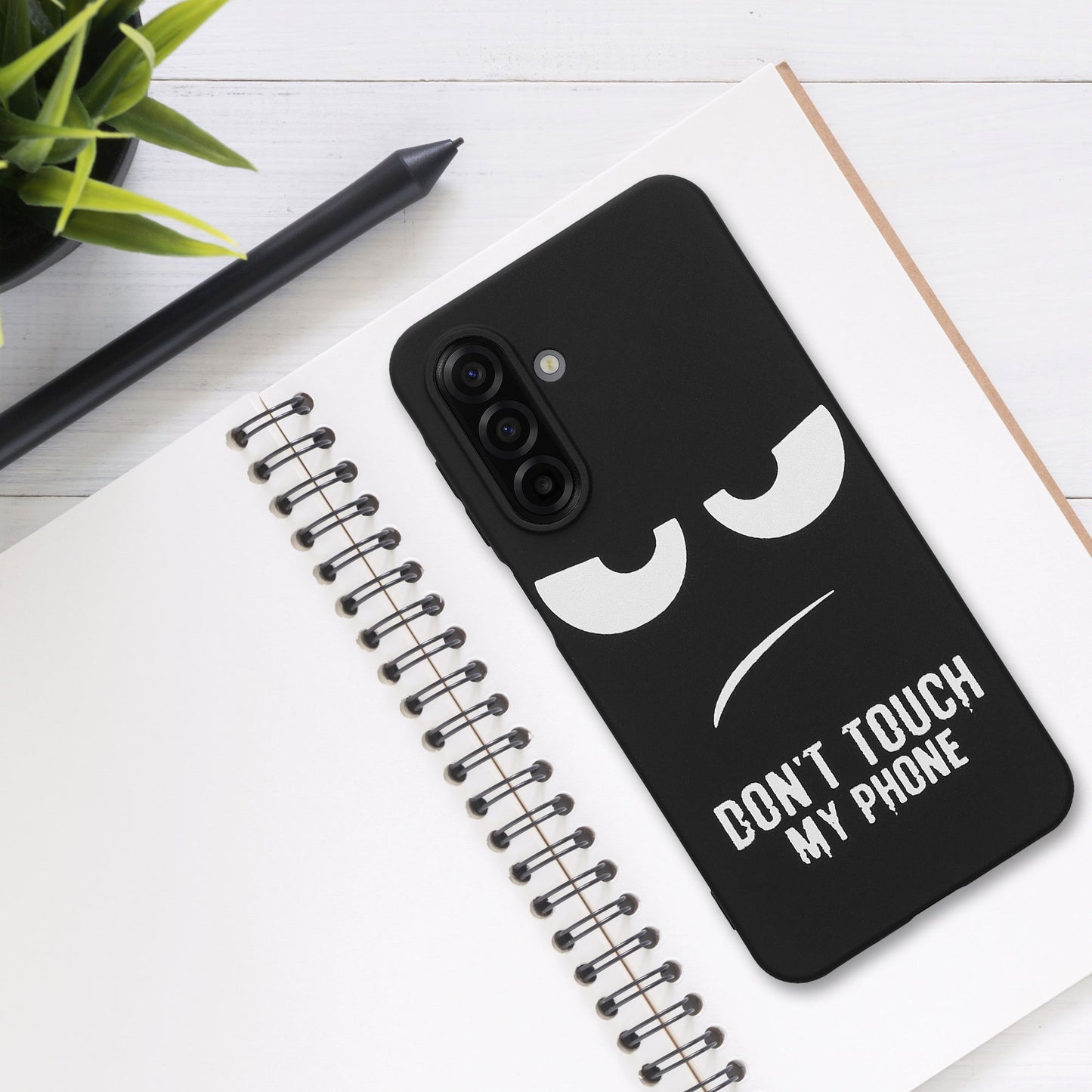 kwmobile Case Compatible with Samsung Galaxy A17 4G / 5G - Silicone Phone Case - Don't touch my Phone