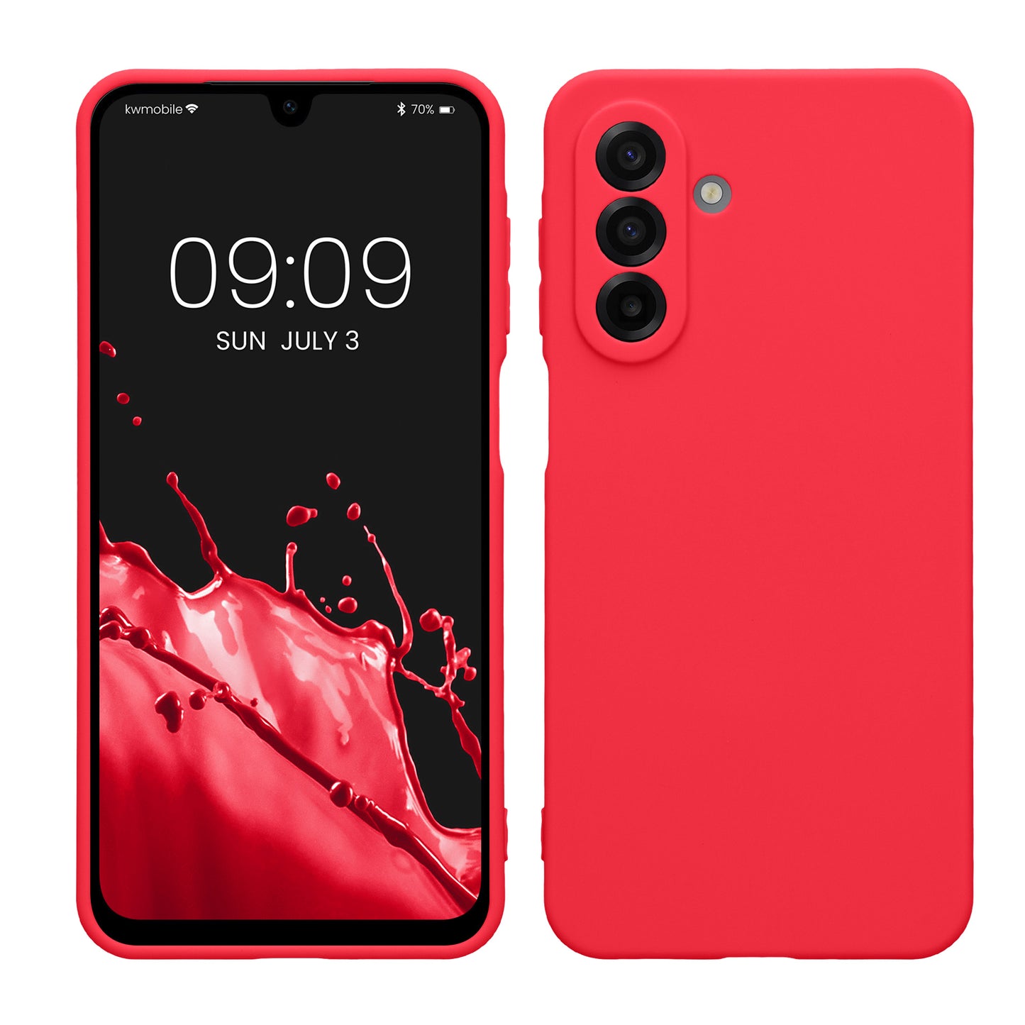 kwmobile Handyhülle kompatibel mit Samsung Galaxy A17 4G / 5G Hülle - Handy Case aus weichem Silikon in Neon Pink Neon Pink  
