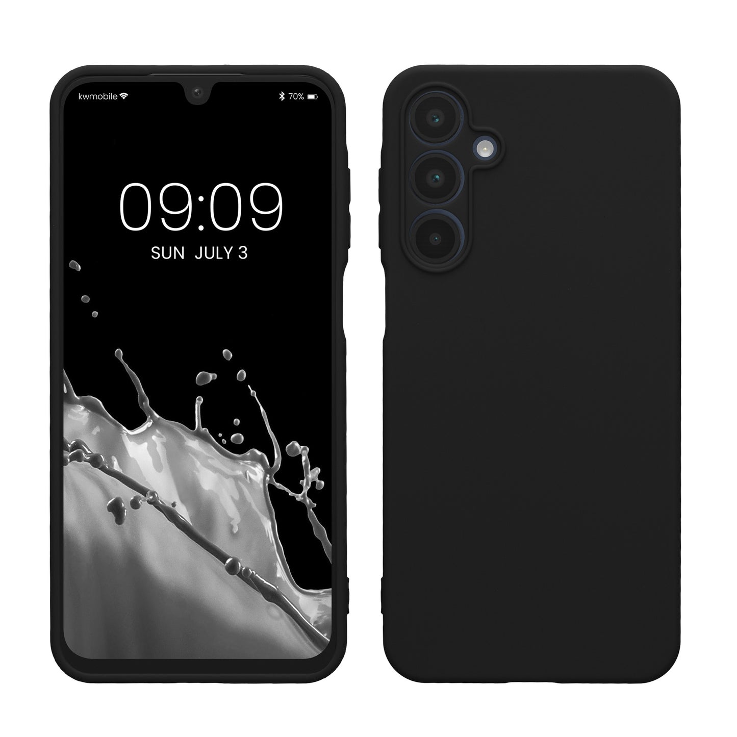 kwmobile Handyhülle kompatibel mit Samsung Galaxy A16 5G Hülle - Handy Case aus weichem Silikon in Schwarz Schwarz  
