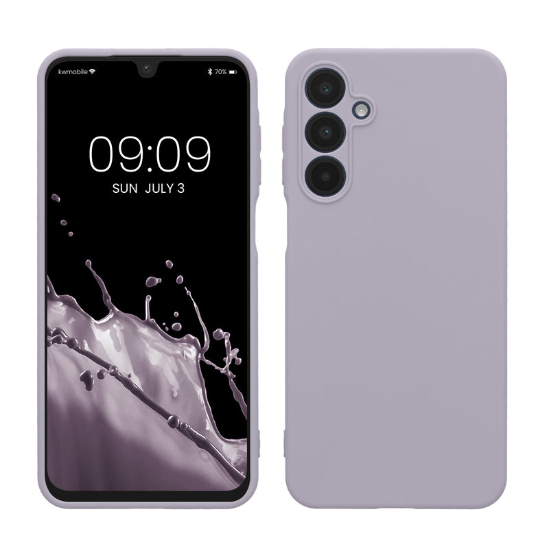 kwmobile Handyhülle kompatibel mit Samsung Galaxy A16 5G Hülle - Handy Case aus weichem Silikon in Lavendel Lavendel  