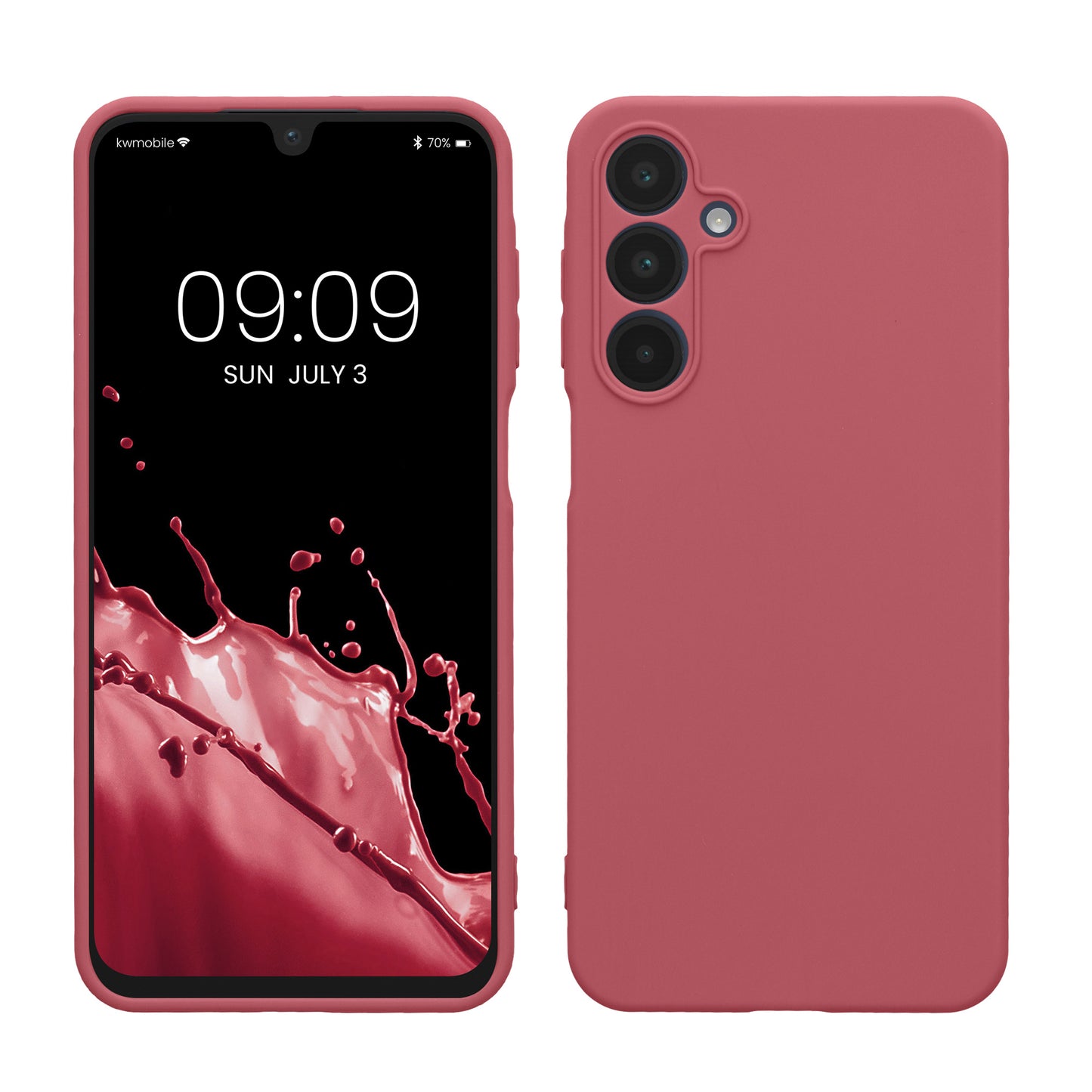 kwmobile Handyhülle kompatibel mit Samsung Galaxy A16 5G Hülle - Handy Case aus weichem Silikon in Dark Rose Dark Rose  