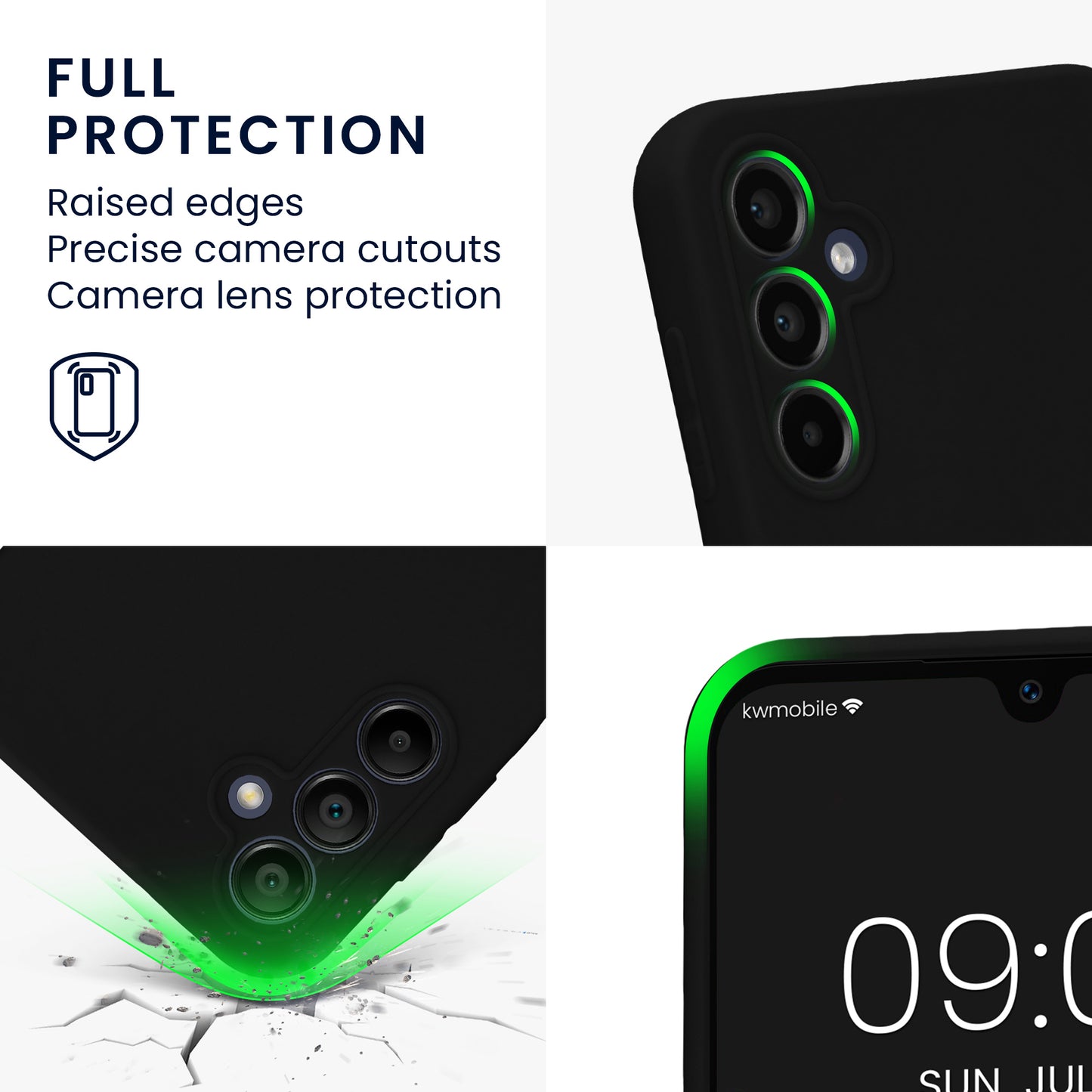 kwmobile Phone Case for Samsung Galaxy A14 5G - Soft Silicone Case - Protective Cover
