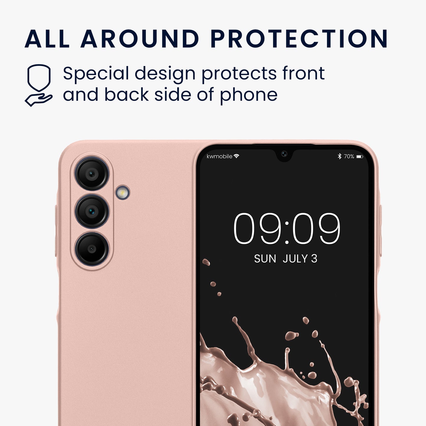 kwmobile Phone Case for Samsung Galaxy A16 5G - Soft Silicone Case Metallic Shimmering - Protective Cover
