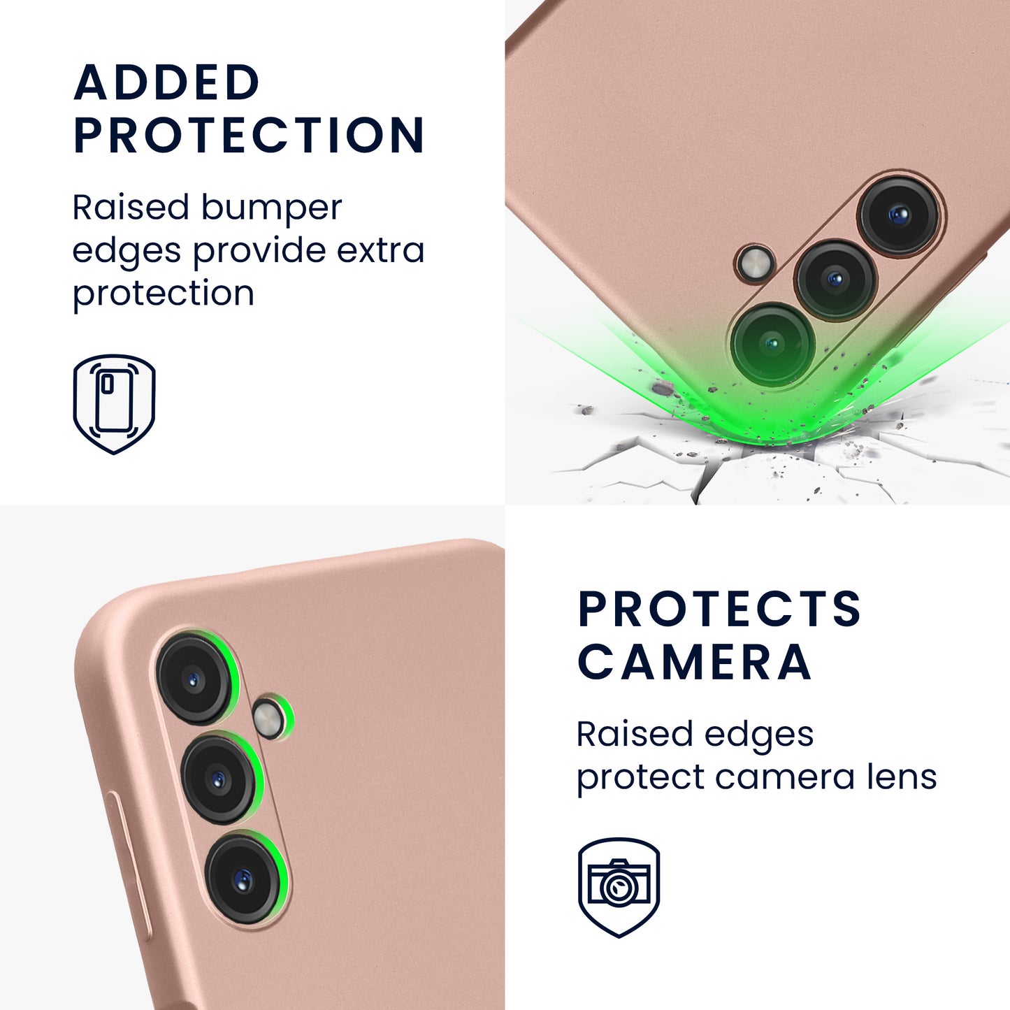 kwmobile Phone Case for Samsung Galaxy A14 5G - Soft Silicone Case Protective Cover