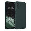 kwmobile Handyhülle kompatibel mit Samsung Galaxy A14 5G Hülle - weiche Silikon Case metallisch schimmernd in Metallic Petrol Metallic Petrol  