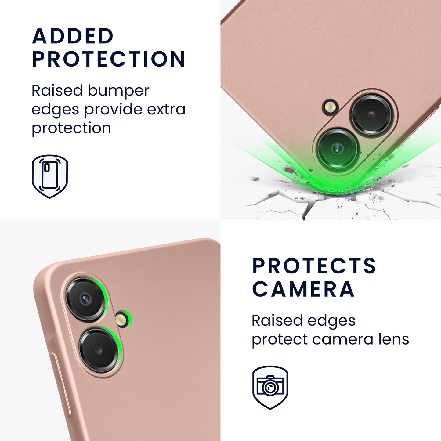 kwmobile Phone Case for Samsung Galaxy A06 Case - Soft Silicone Cover Protective Case