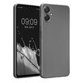 kwmobile Handyhülle kompatibel mit Samsung Galaxy A06 Hülle - weiche Silikon Case metallisch schimmernd in Metallic Grau Metallic Grau  