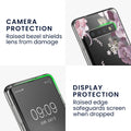 kwmobile Case Compatible with Samsung Galaxy S10 Phone Case Silicone Cover transparent with Glass Screen Protector