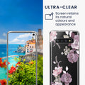 kwmobile Case Compatible with Samsung Galaxy S10 Phone Case Silicone Cover transparent with Glass Screen Protector