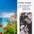 kwmobile Case Compatible with Samsung Galaxy A14 5G Phone Case Silicone Cover transparent With Glass Screen Protector