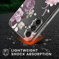 kwmobile Case Compatible with Samsung Galaxy A17 4G / 5G - Silicone Case Transparent - with Glass Screen Protector - Floral Blossoms and Roses Transparent