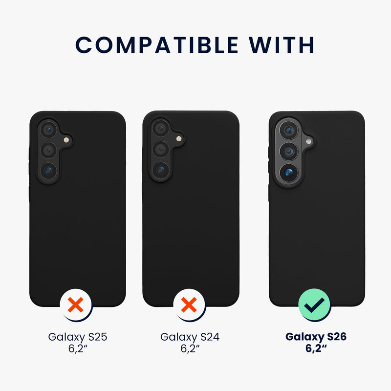kwmobile Case for Samsung Galaxy S26 - Silicone Cover - Wireless Charging - Protective Case