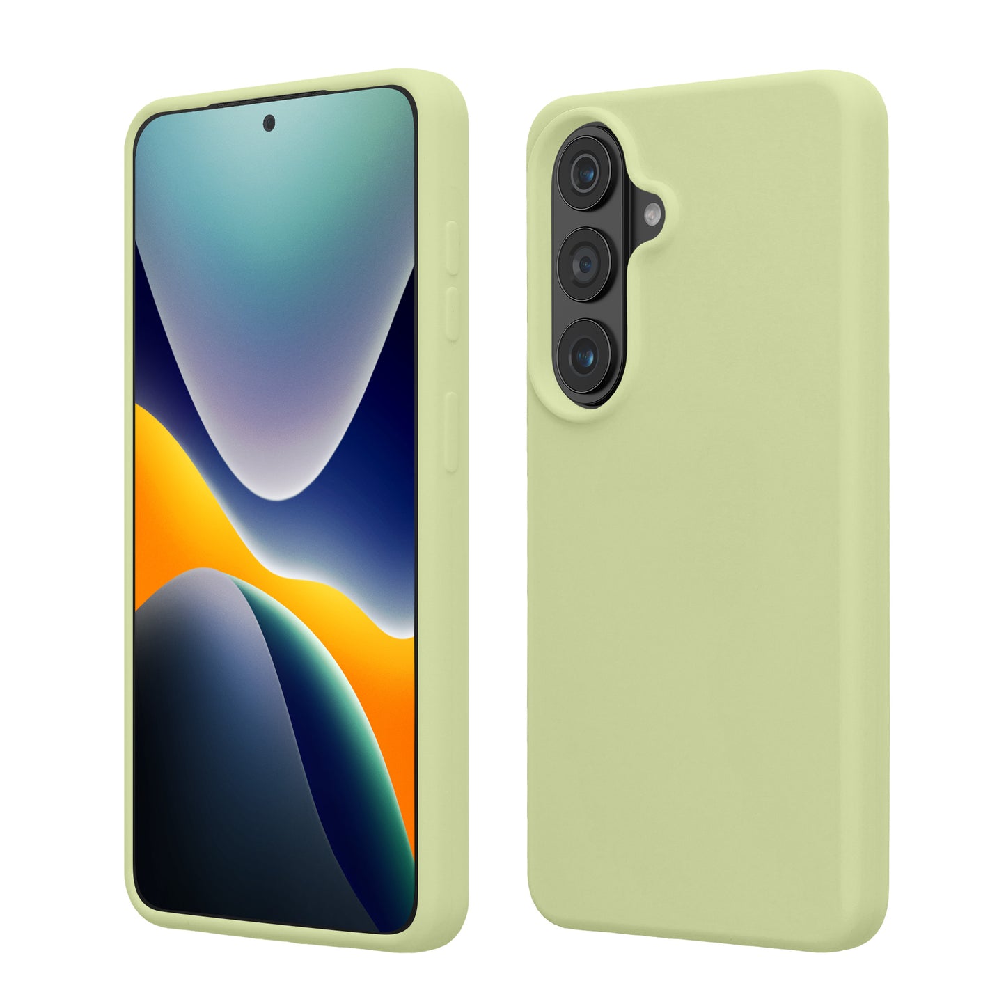 kwmobile Hülle kompatibel mit Samsung Galaxy S26 Hülle - Silikon Handy Case - Handyhülle weiche Oberfläche - kabelloses Laden - Pistaziengrün Pistaziengrün  