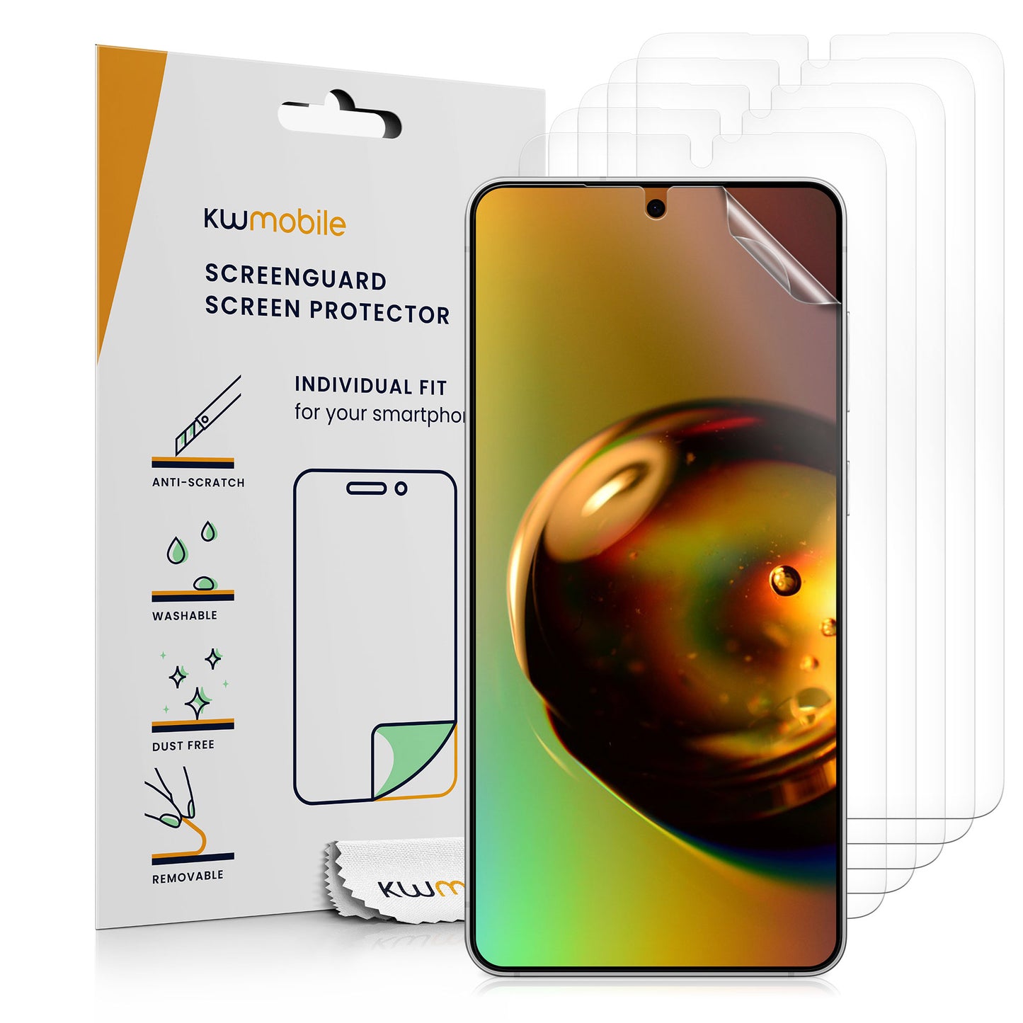 kwmobile 6x Displayschutzfolie kompatibel mit Samsung Galaxy S26 Plus Folie - klare Schutzfolien Set in transparent Transparent  