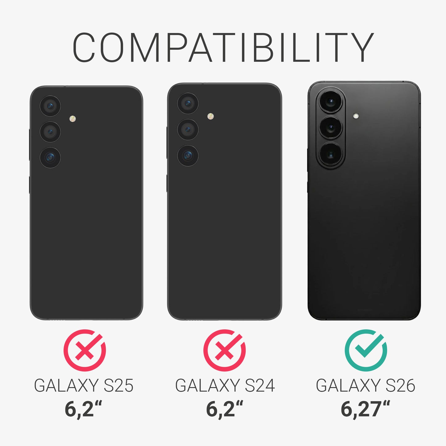 3x Matte Screen Protector compatible with Samsung Galaxy S26