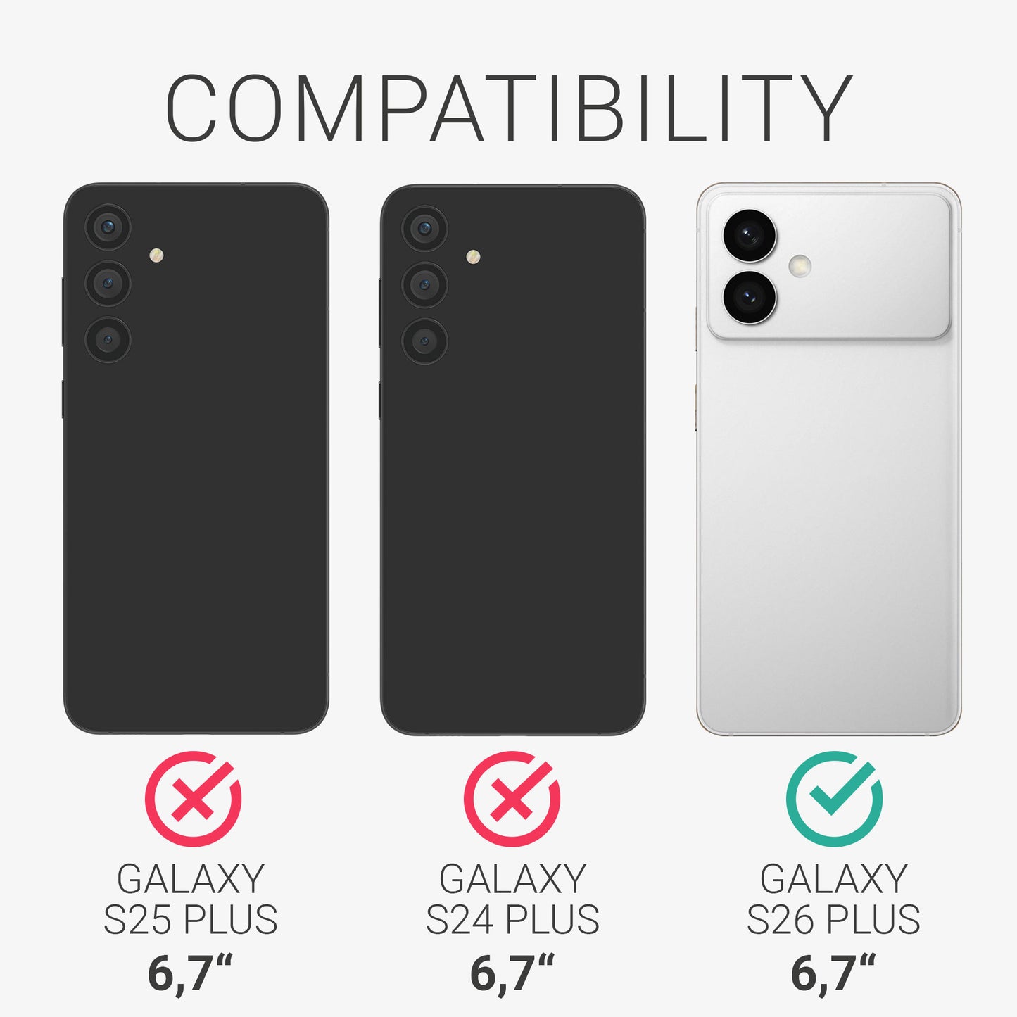 3x Matte Screen Protector compatible with Samsung Galaxy S26 Plus