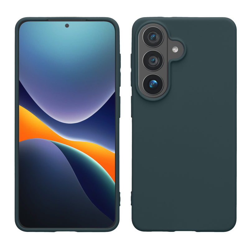 kwmobile Hülle kompatibel mit Samsung Galaxy S26 Hülle - weiches TPU Silikon Case - Cover geeignet für kabelloses Laden - Dunkler Schiefer Dunkler Schiefer  