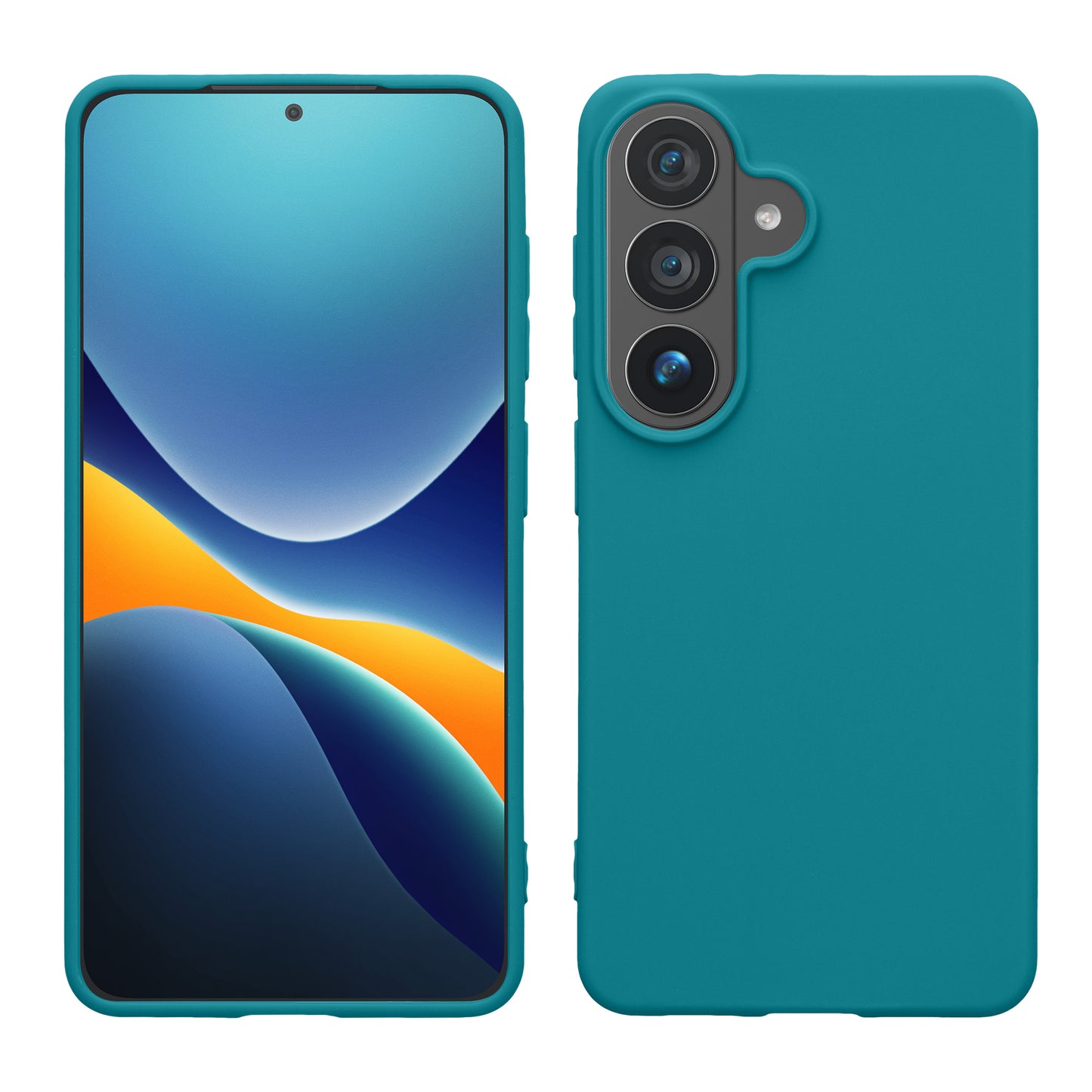 kwmobile Hülle kompatibel mit Samsung Galaxy S26 Plus Hülle - weiches TPU Silikon Case - Cover geeignet für kabelloses Laden - Petrol matt Petrol matt  