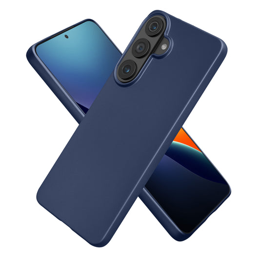 kwmobile Case kompatibel mit Samsung Galaxy S26 Hülle - Schutzhülle aus Silikon metallisch schimmernd - Handyhülle Metallic Blau Metallic Blau  