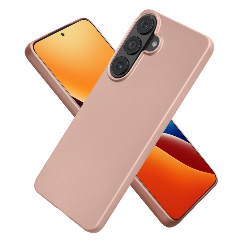 kwmobile Case kompatibel mit Samsung Galaxy S26 Plus Hülle - Schutzhülle aus Silikon metallisch schimmernd - Handyhülle Metallic Rosegold Metallic Rosegold  