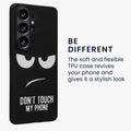 kwmobile Case Compatible with Samsung Galaxy S26 Ultra - Silicone Phone Cover - Don't touch my Phone