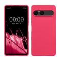 kwmobile Hülle kompatibel mit Sony Xperia 10 VII Hülle - weiches TPU Silikon Case - Cover geeignet für kabelloses Laden - Neon Pink Neon Pink  