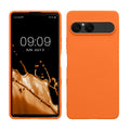 kwmobile Hülle kompatibel mit Sony Xperia 10 VII Hülle - weiches TPU Silikon Case - Cover geeignet für kabelloses Laden - Fruity Orange Fruity Orange  