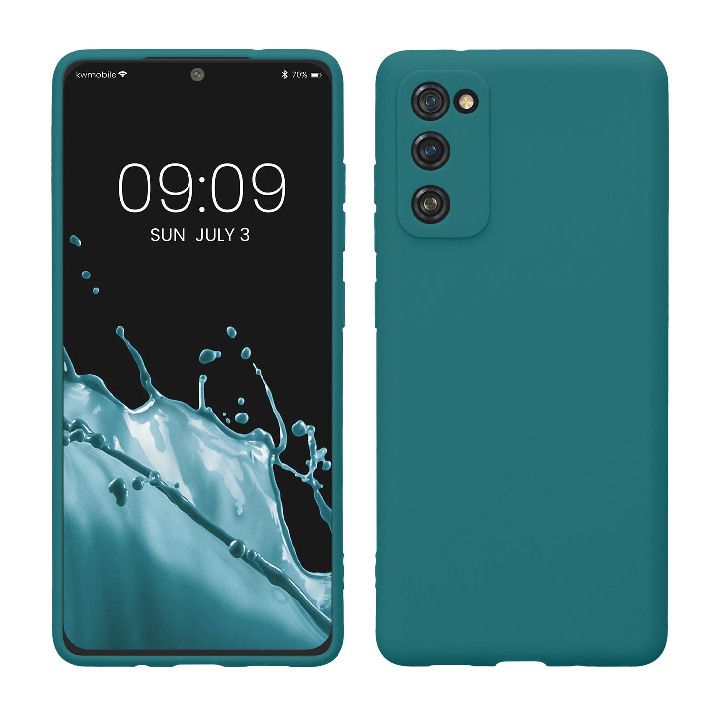 kwmobile Handyhülle kompatibel mit Samsung Galaxy S20 FE Hülle - Handy Case aus weichem Silikon in Petrol matt Petrol matt  