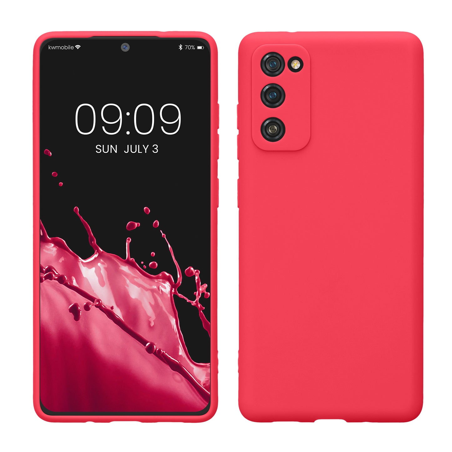 kwmobile Handyhülle kompatibel mit Samsung Galaxy S20 FE Hülle - Handy Case aus weichem Silikon in Neon Pink Neon Pink  