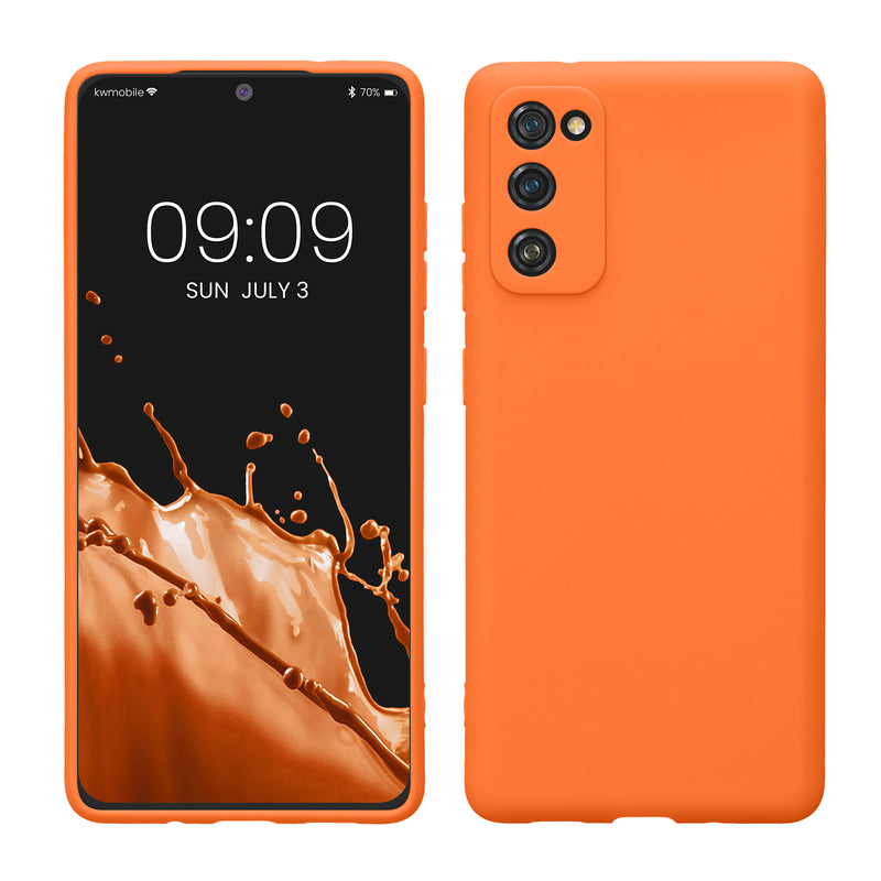 kwmobile Handyhülle kompatibel mit Samsung Galaxy S20 FE Hülle - Handy Case aus weichem Silikon in Fruity Orange Fruity Orange  