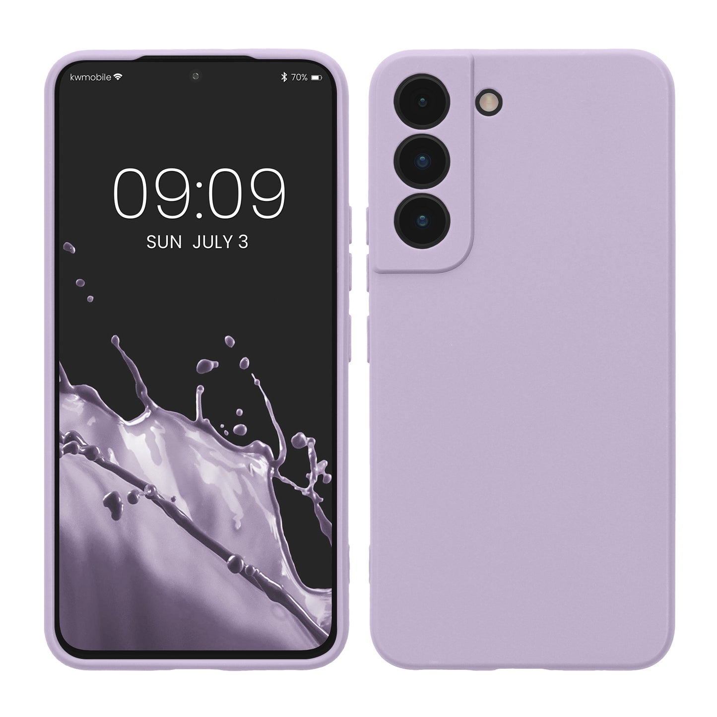 kwmobile Handyhülle kompatibel mit Samsung Galaxy S22 Hülle - Handy Case aus weichem Silikon in Lavendel Lavendel  