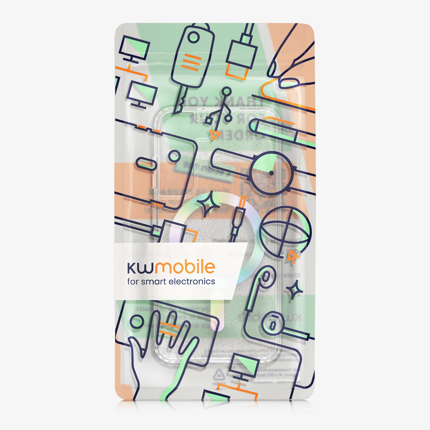 kwmobile Case Compatible with Samsung Galaxy S22 Phone Cover Hard Case with TPU Bumper Protective Cover Compatible with MagSafe Camera Protection