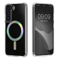 kwmobile Hülle kompatibel mit Samsung Galaxy S22 Handyhülle - Hard Case mit TPU Bumber - Schutzhülle kompatibel mit MagSafe - Kameraschutz - Transparent Transparent  [dsg01]
