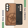 kwmobile Case Compatible with Samsung Galaxy S26 Plus Cover Phone Case TPU Phone Cover Vintage Compass