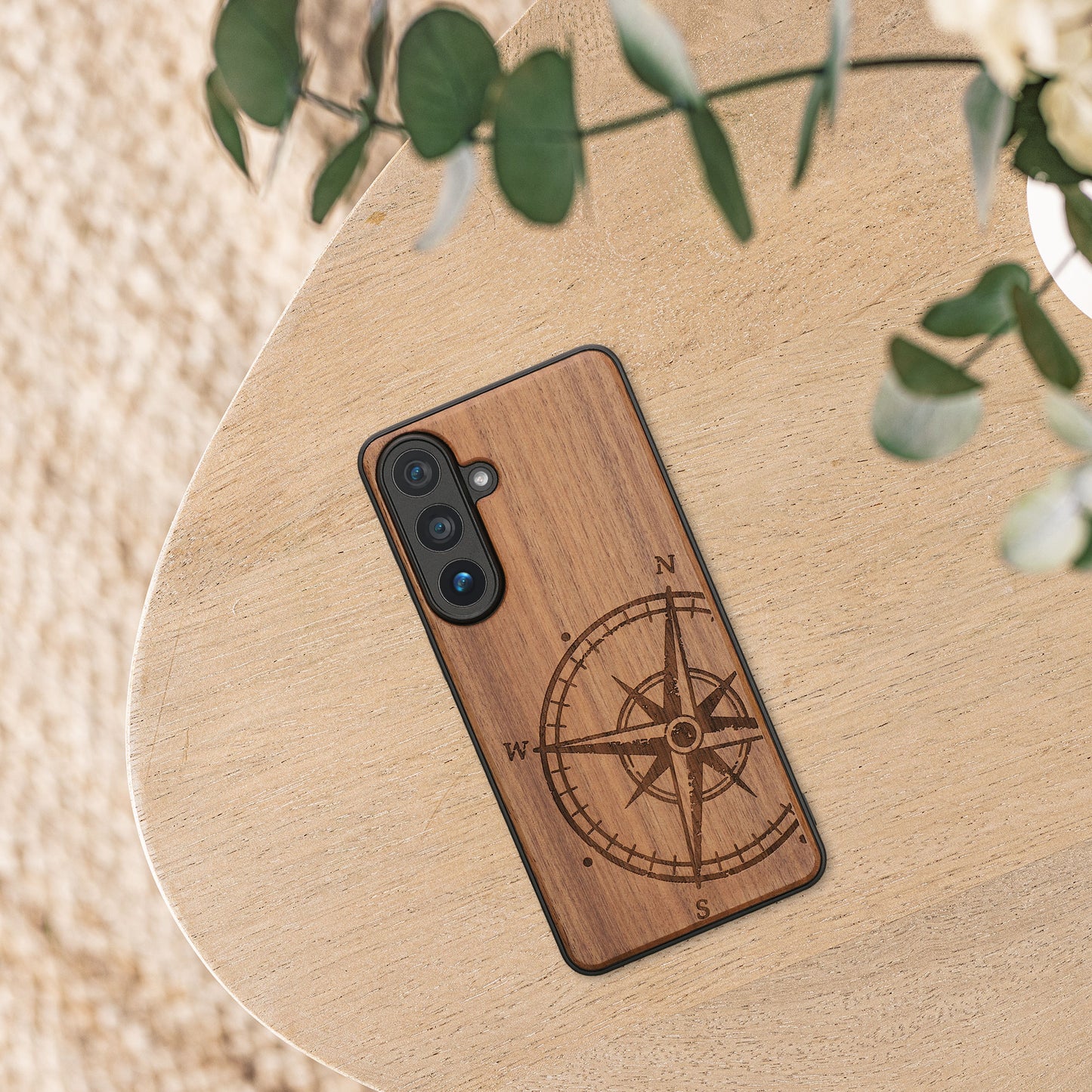 kwmobile Case Compatible with Samsung Galaxy S26 Plus Cover Phone Case TPU Phone Cover Vintage Compass