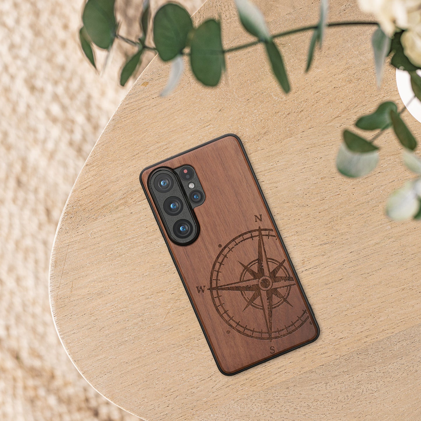 kwmobile Case Compatible with Samsung Galaxy S26 Ultra - Case - Phone Cover - TPU Phone Case Compass Vintage
