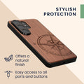 kwmobile Case Compatible with Samsung Galaxy S26 Ultra - Case - Phone Cover - TPU Phone Case Compass Vintage