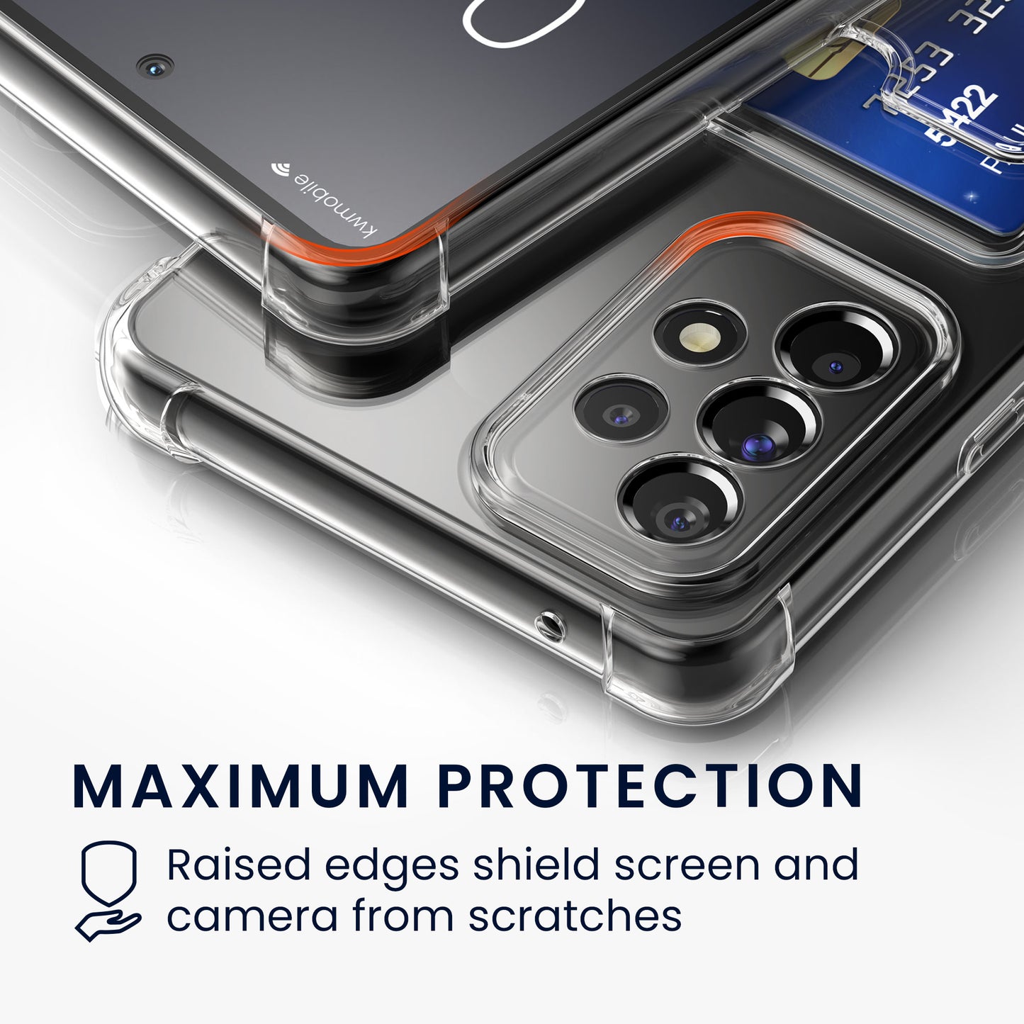 kwmobile Case with Card Slot Compatible with Samsung Galaxy A53 5G Soft Case Protective Cover