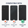 kwmobile Card Holder Case Compatible with Samsung Galaxy A55 5G - Soft Case - Protective Cover