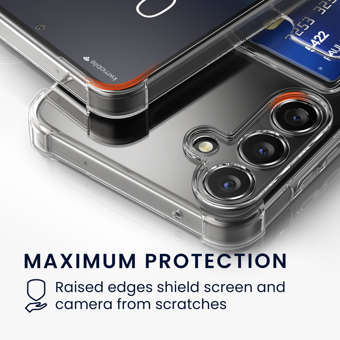kwmobile Card Holder Case Compatible with Samsung Galaxy A55 5G - Soft Case - Protective Cover